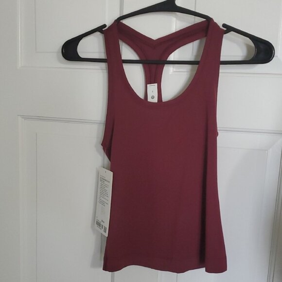 NWT Lululemon Cool Racerback Short Tank Top Sz 2 Wineberry - Picture 1 of 3